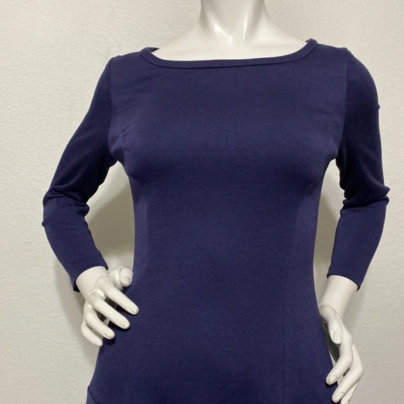 Jessica Simpson Fit & Flare Drop Hem Princess Seams Knit Dress - Size 2 - Picture 2 of 9